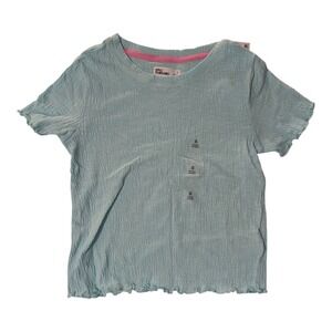 BBC-2 Epic‎ Threads Solid Textured T-Shirt Little Girls Small - Refreshing Teal